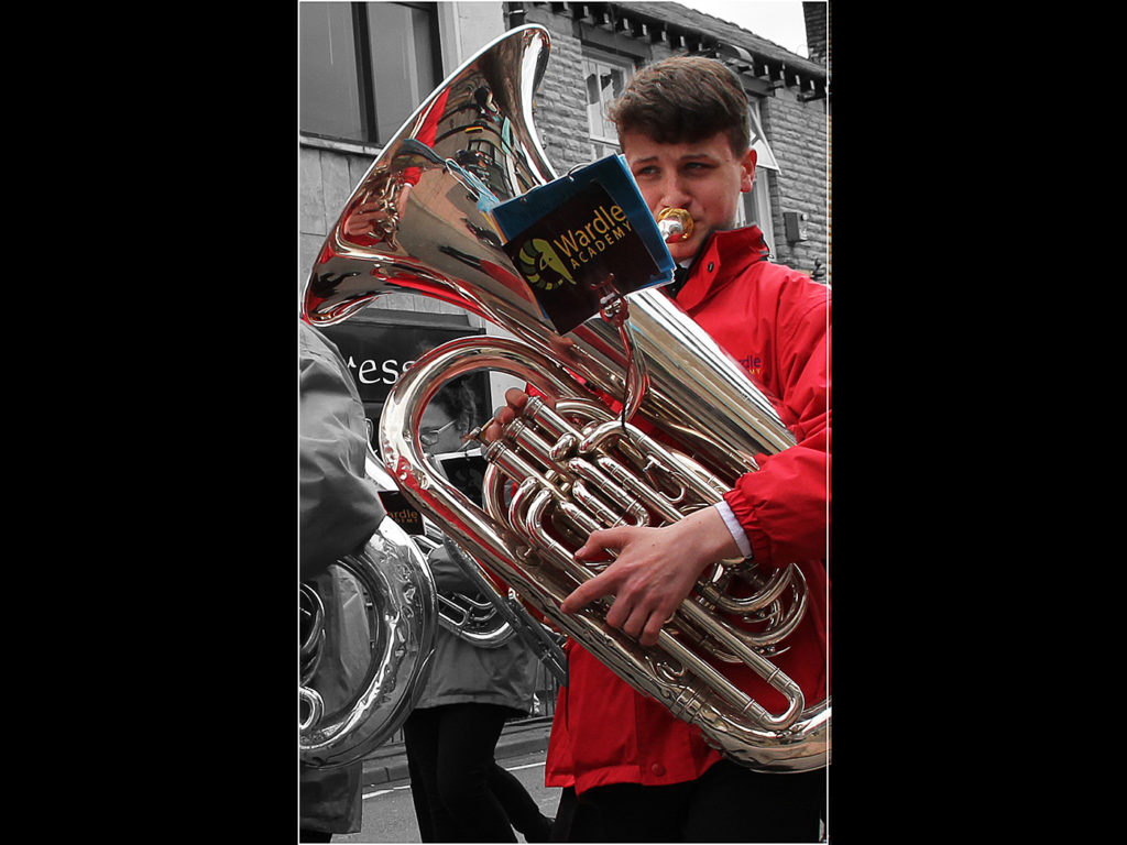 image of a brass band player